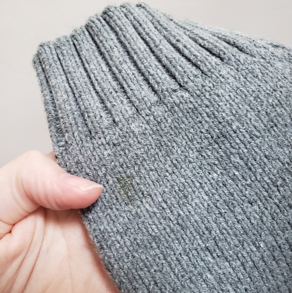 Liz Claiborne Gray Geometric Stripe Print Mock Turtleneck Sweater, Size Medium - Picture 5 of 5